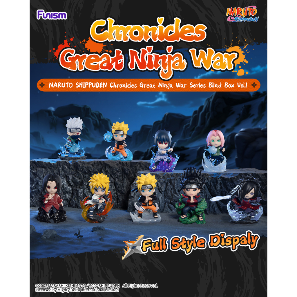 FUNISM NARUTO SHIPPUDEN Great Ninja War Series กล่องตาบอด Vol1 รูปของขวัญน่ารักสําหรับเด็กวันเกิด Party Action ของเล่นสะสมรูปของขวัญน่ารักสําหรับเด็ก Birthday Party Series Blind