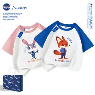 NASA เสื้อยืดเด็ก Judy Nick ลายการ์ตูน cotton 100% นุ่มสบาย …