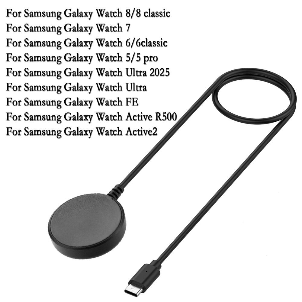 สําหรับ Samsung Galaxy Watch 8/7/6/5/4 100 ซม.สายชาร์จ Type-C/USB สายแท่นชาร์จสําหรับนาฬิกา Samsung 