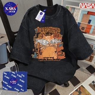 【จัดส่งจากกรุงเทพฯ】🔥NASA ฤดูร้อน ผ้าฝ้ายแท้100% oversize แขน…