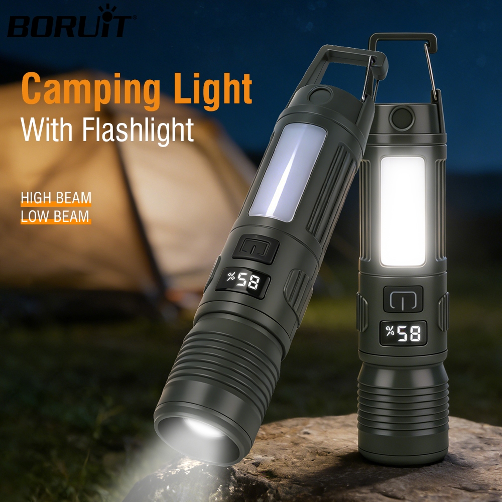 ไฟฉาย Boruit 218 LED 270LM พร้อมโหมดการใช้งานและกันน้ำ IPX4