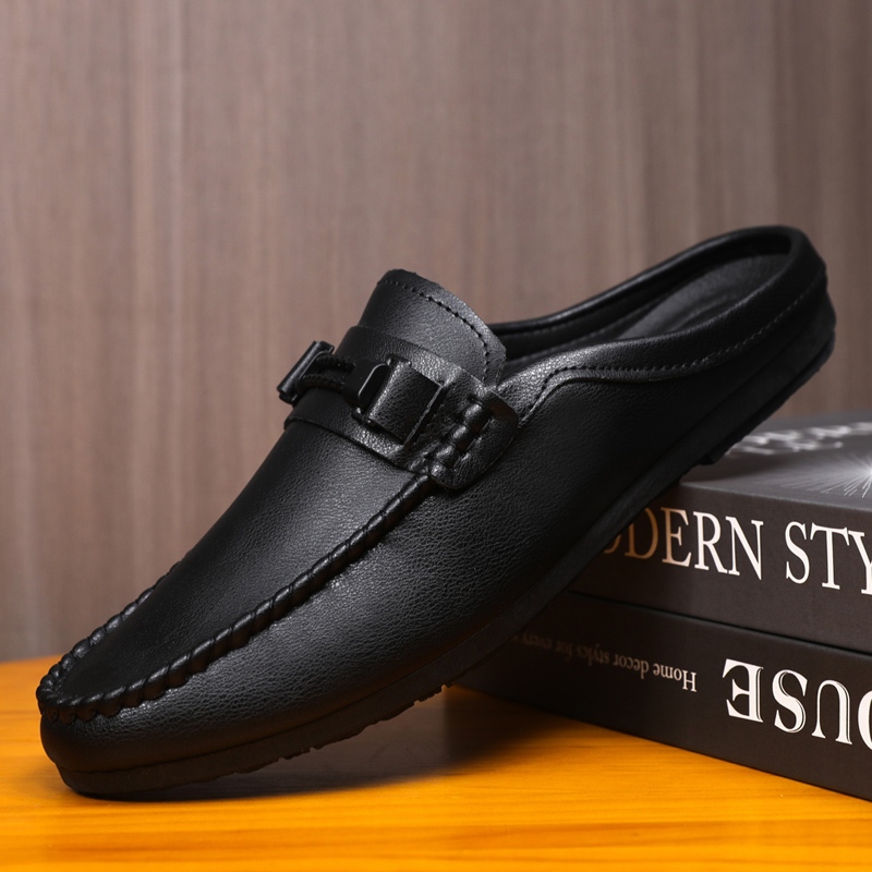 ✨รองเท้า Loafers สำหรับผู้ชาย สำนักงาน รองเท้าสบาย สลิปออน รองเท้าหนังที่สะดวกสบาย (เพิ่มขนาดหนึ่ง)