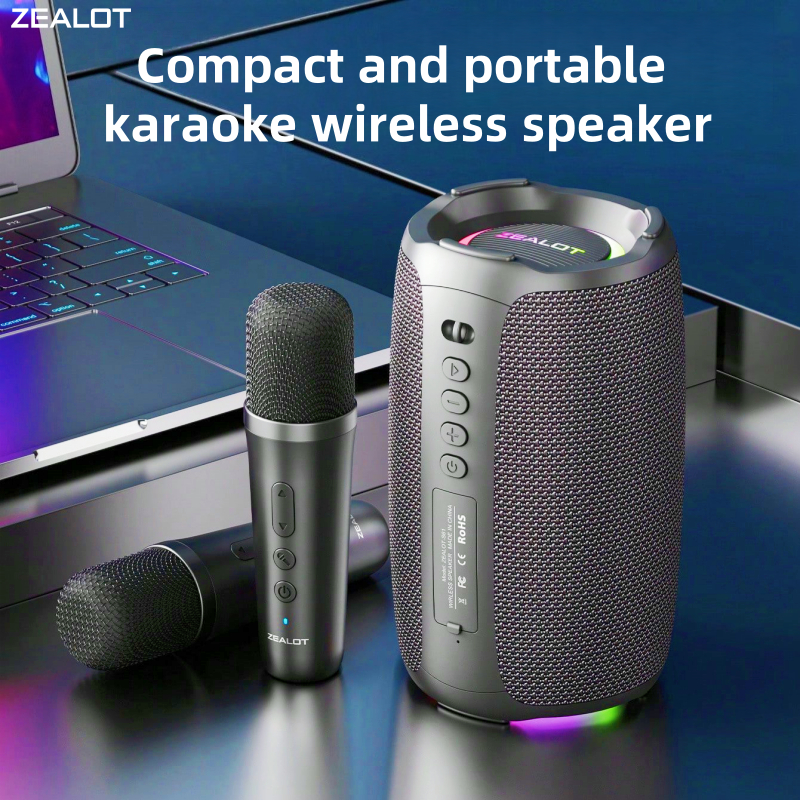 ZEALOT S61M ลําโพงบลูทูธพกพา 10W | ลําโพงเสียงดังพลังงานสูง | อายุการใช้งานแบตเตอรี่ยาวนาน | ลําโพงไ