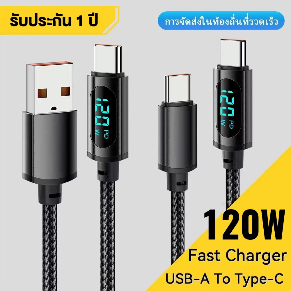 100W USB A To Type C To C แสดงสาย PD สายชาร์จเร็วสำหรับ Xmi Poco3 Sams Hwei