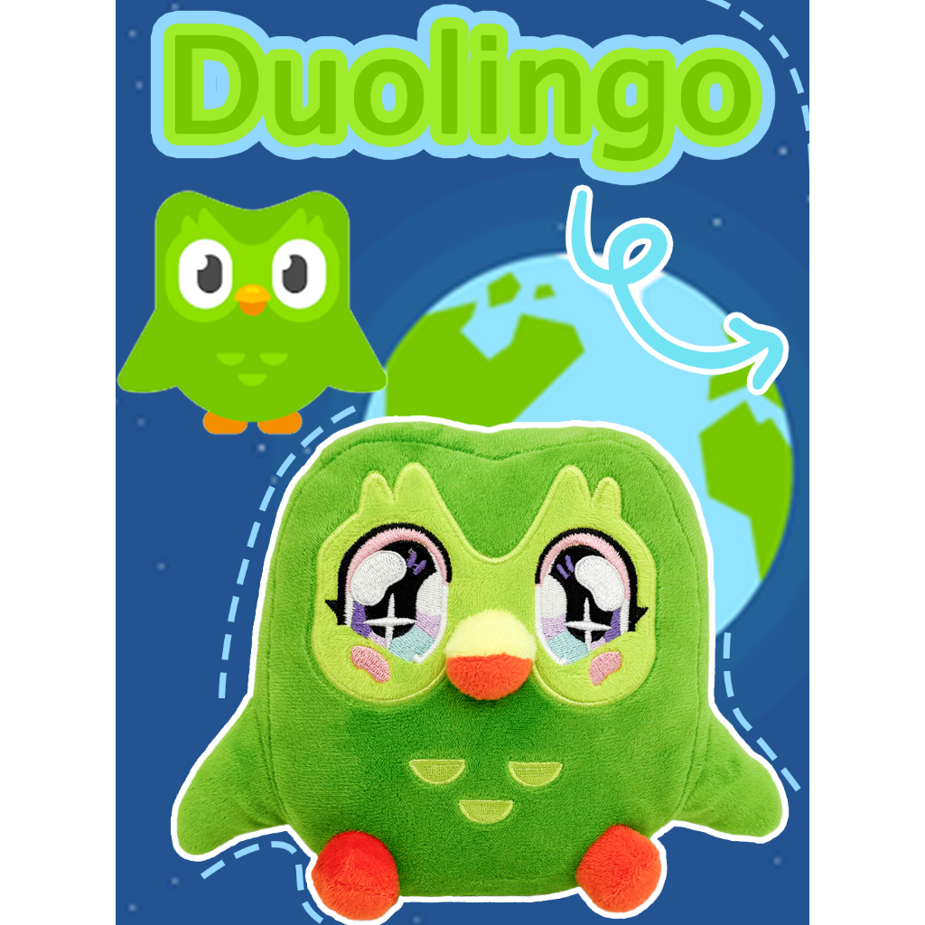พลัส✨2026 ใหม่ Duolingo Plushie ของเล่นน่ารัก Duo นกฮูก ตุ๊กตาการ์ตูนตัวอักษร Derived ตุ๊กตาของเล่น Lily แฟลสเตฟ ของเล่นเด็ก ของขวัญคอลเลกชันสําหรับแฟนๆ