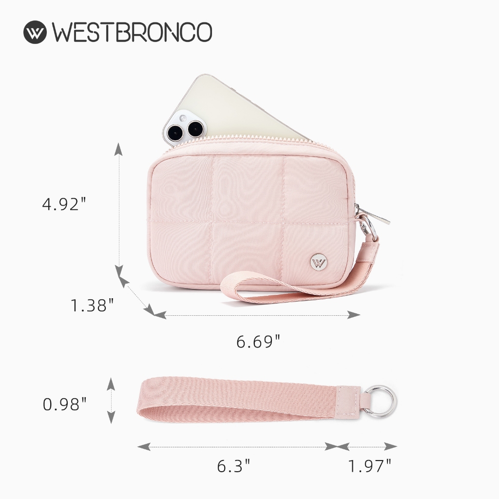 WESTBRONCO محفظة يد Puff مع حزام — صورة 3