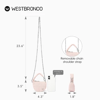 WESTBRONCOรุ่นMacaron (มาการอง) กระเป๋าสตางค์แบบมินิ กระเป๋าใส่เหรียญสำหรับผู้หญิง มาพร้อมสายโซ่ยาว ใช้ได้ทั้งแบบสะพายข้าง หรือเป็น กระเป่าจิ๋วไว้ห้อยกระเป๋า ดีไซน์น่ารัก กันน้ำ