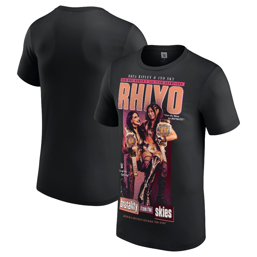 Wwe Mens Black Rhea Ripley & IYO SKY RHIYO Tag Team Champions เสื้อยืด