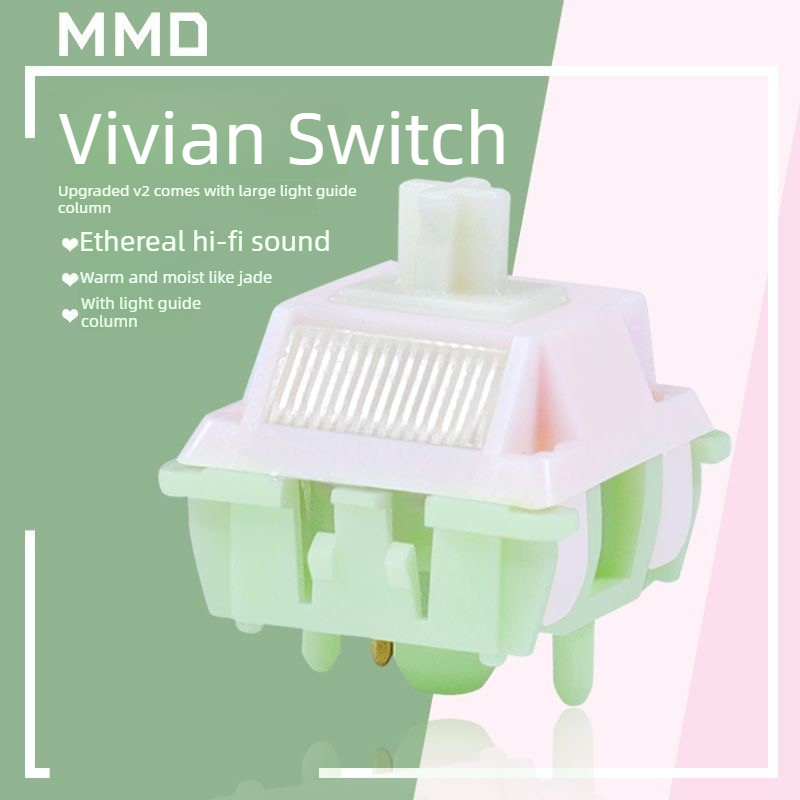MMD VIVIAN Linear Switch V2 43g 5pin โรงงาน Prelubed พร้อมคู่มือแสงเสียงไฮไฟ Hot Swappable MX ประเภท