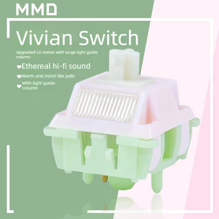 10PCS MMD VIVIAN Linear Switch V2 43g 5pin โรงงาน Prelubed พร้อมไฟ Difusser HiFi เสียง Hot Swappable MX ประเภทสําหรับที่กําหนดเองคีย์บอร์ด