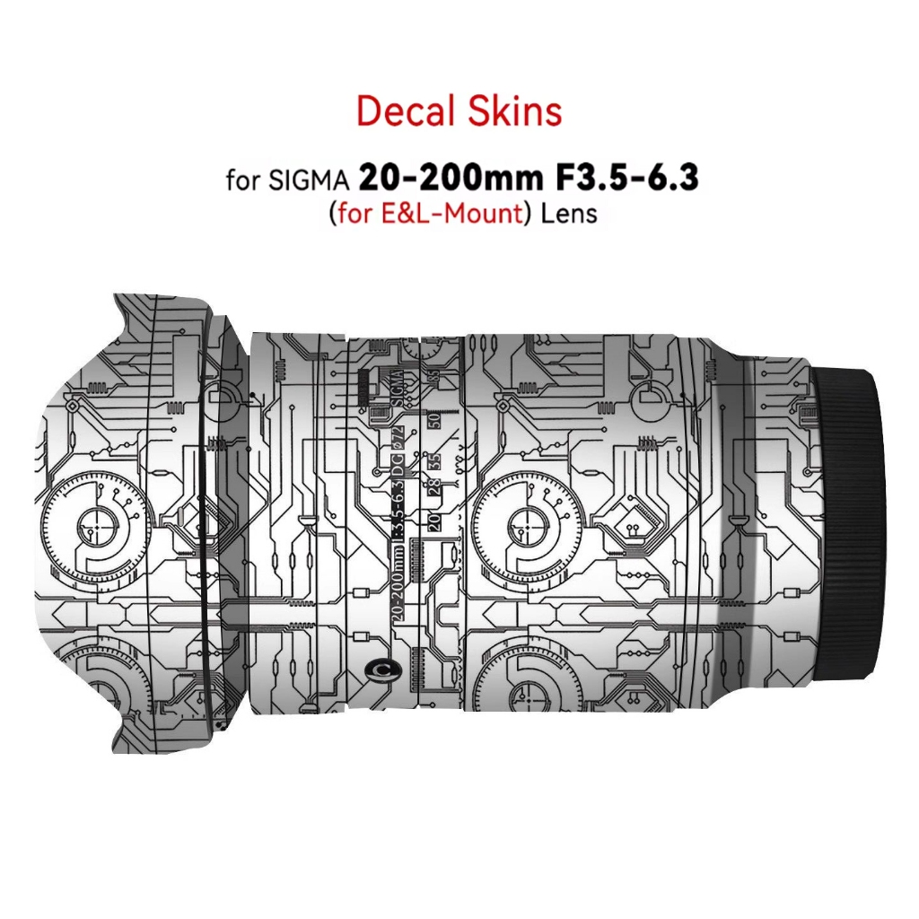 ที่กําหนดเองผิวสําหรับ Sigma 20-200 มม. เลนส์ห่อสําหรับ Sigma 20-200 F3.5-6.3 เลนส์รูปลอกสติกเกอร์เล