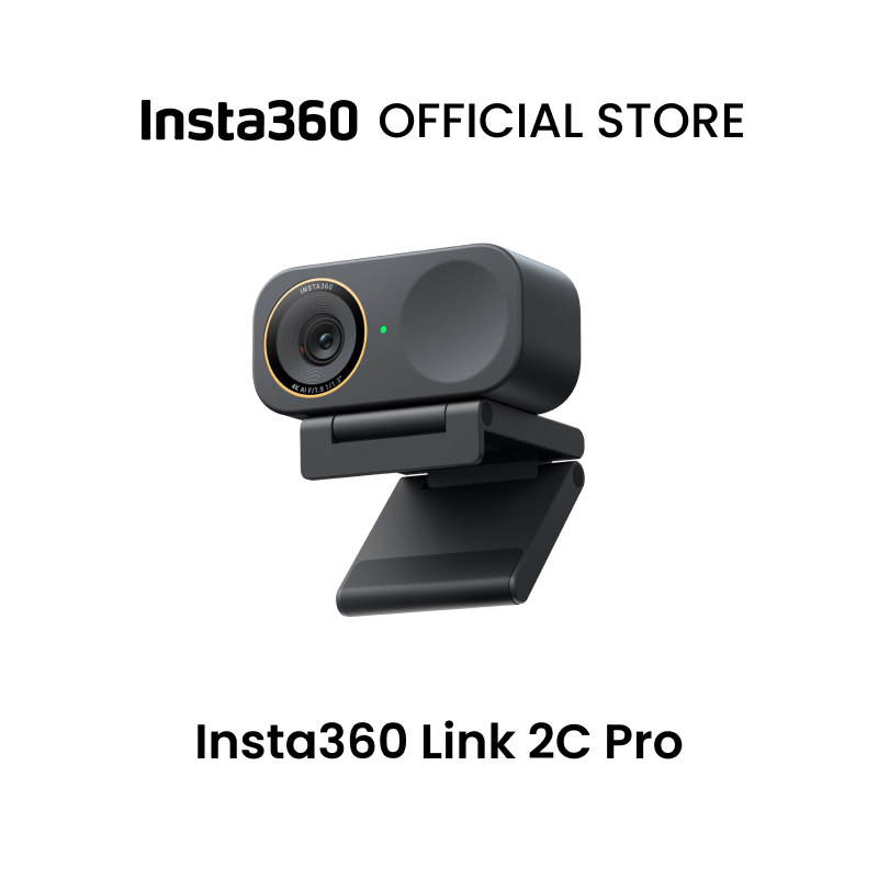 Insta360 Link 2C Pro – เว็บแคม 4K สําหรับพีซี/Mac, 1/1.3 เซ็นเซอร์, แสงน้อย, Auto Framing, HDR, ไมโครโฟนตัดเสียงรบกวนทิศทาง, รองรับ Stream Deck, ซูม, ทีม, Tw