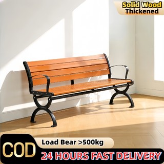 Wooden Backrest Solid Wood Sofa Relaxing Thickened Office Outdoor Bench