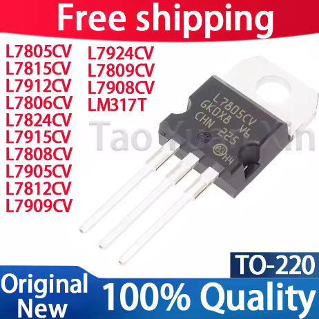 1-5PCS ใหม่ L7805CV L7806CV L7808CV L7809CV L7812 L7815-CV L7824CV L7905CV L7909CV L7912CV L7915CV L