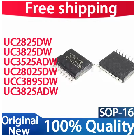 5PCS 100% ใหม่ UC2825DW UC3525ADW UC28025DW UC33895DW UC3825DW UC3825ADW sop-16 ชิปเซ็ต