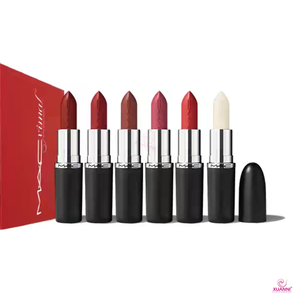 ใหม่ ซาตินแสง 834 Frosted ลิปสติกร้านค้าพิเศษ Mac Meike Youwu ฤดูใบไม้ผลิลิปสติก 316 นุ่ม mist peppe