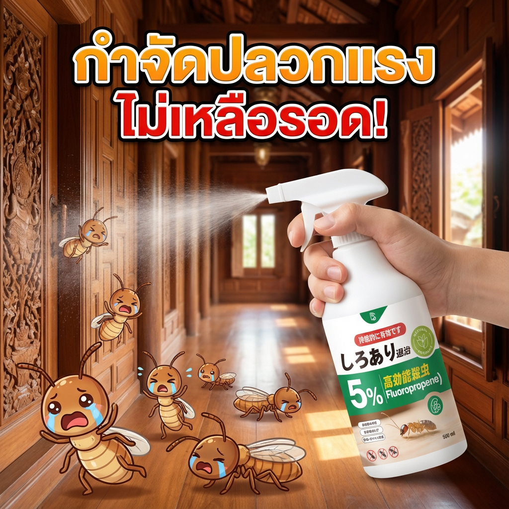 ได้ผล 100% ยาฆ่าปลวก ยาฉีดปลวก ยากำจัดปลวก มีผลยาวนาน ปลอดภัยต่อผู้ใช้และสัตว์เลี้ยง นำเข้าจากญี่ปุ่น ยากำจัดมด