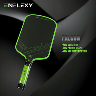 Enflexy new model Falcon elongated long handle pickleball paddle with 100% new material red foam core built-in Tungsten weights