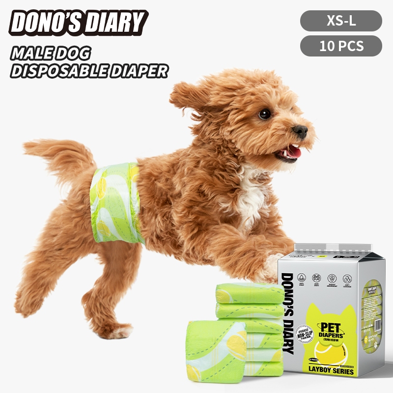 Dono'S Diary Dog Diaper ผ้าอ้อมแบบใช้แล้วทิ้งลื่นชายคงที่อัพเกรดผ้าอ้อมสําหรับชายสุนัข Wraps XS SML
