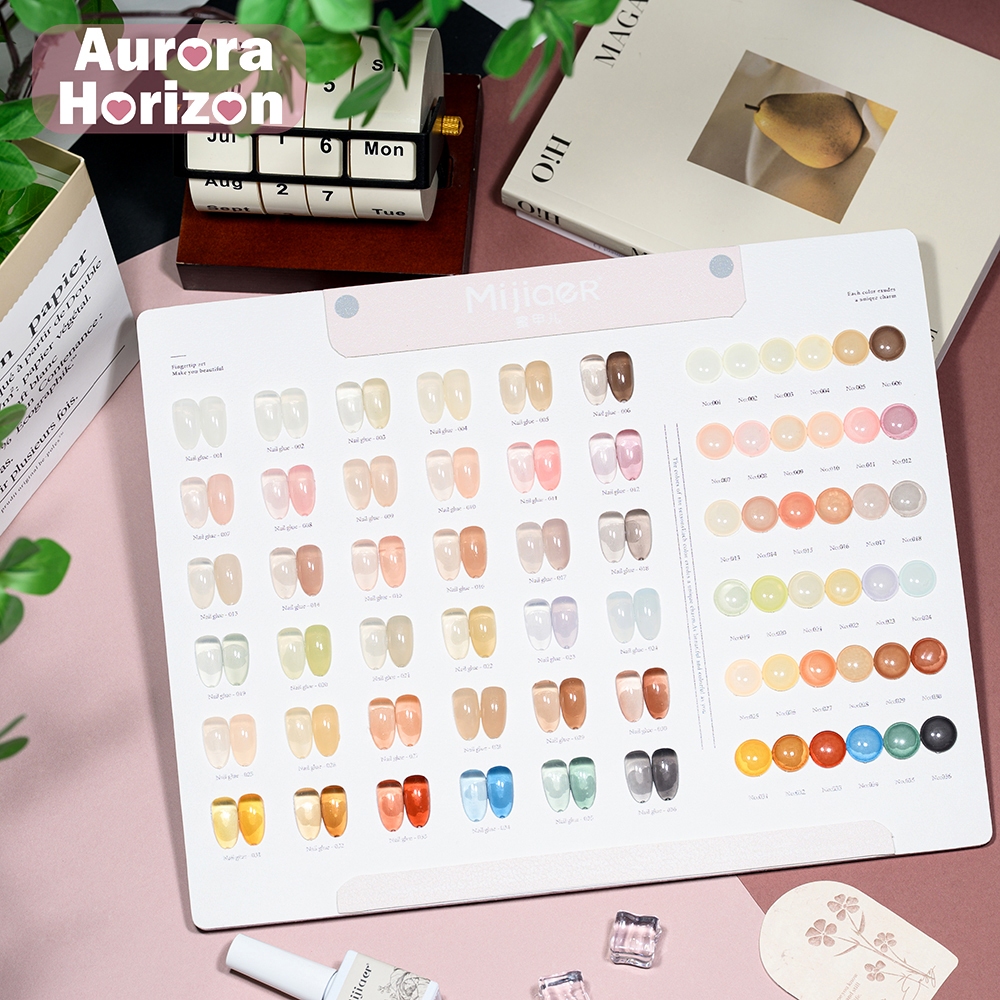 พร้อมส่งในกรุงเทพฯ  เซตเจลไซรัป + เจลสีพื้น MR Mijiaer 36 สี 🔥 สินค้าขายดี | สีเจล ครบชุด สำหรับเปิดร้าน✨ แถมฟรีชาร์ตสี (ทามาให้แล้ว พร้อมใช้งาน)