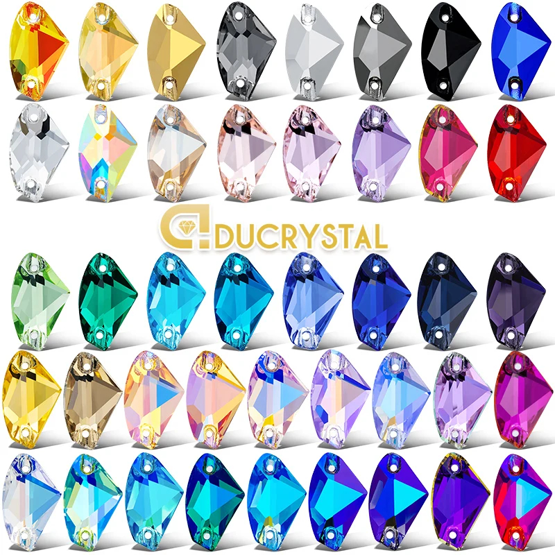 คริสตัล Galactic Axe Glass ทรงหิน เย็บด้านแบน Rhinestones สำหรับเสื้อผ้าและกระเป๋า