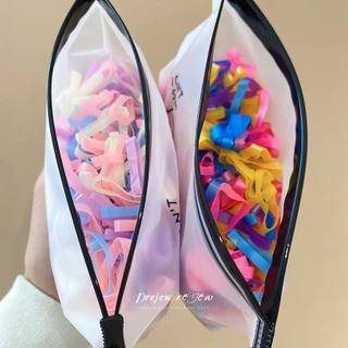 สร้อยข้อมือผูกผมสีสันสดใสสำหรับผู้หญิง การออกแบบทันสมัย เครื่องประดับผมมีสไตล์