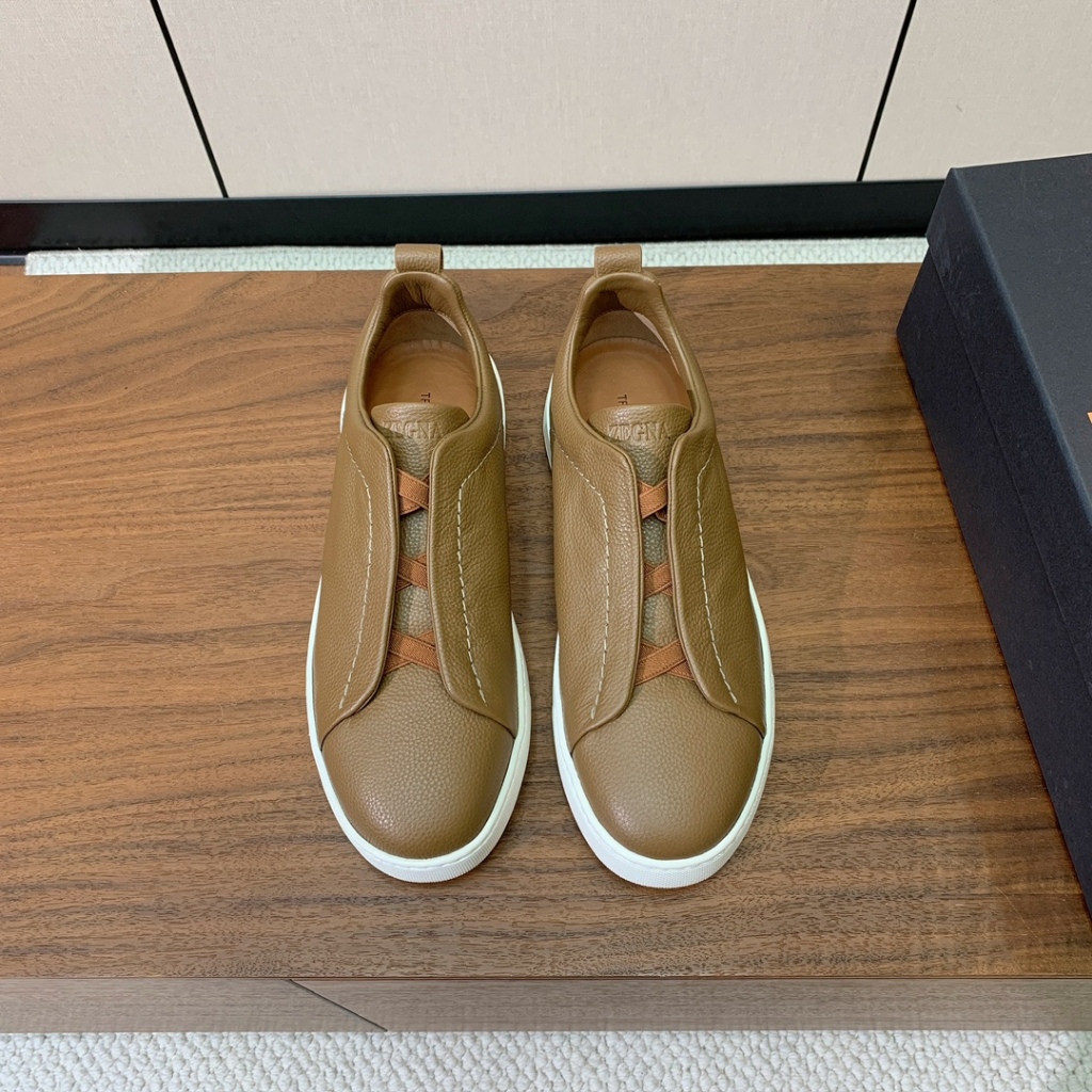 ZEGNA รองเท้าผ้าใบกีฬาลําลองทุกการแข่งขันแฟชั่นบุรุษ