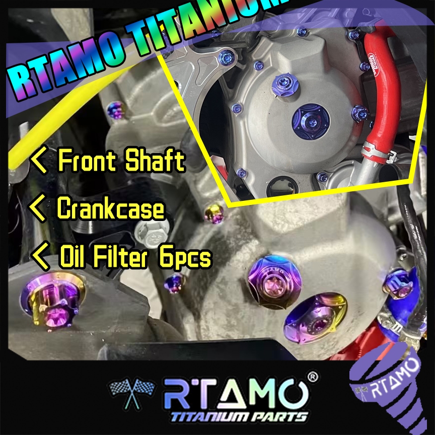 RTAMO Titanium Gr5 Shaft Fit Xmax ล้อหน้า Xmax เพลาเครื่องยนต์ Xmax Crankcase Bolt