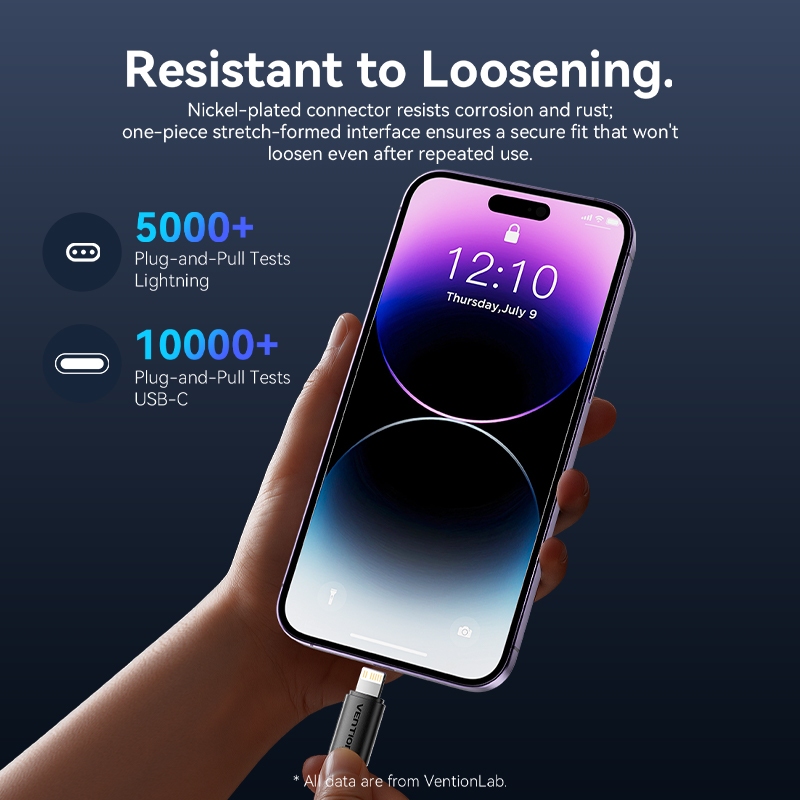 Vention สายชาร์จ Lightning Fast Charge 27W พลังงานสูง 3A รูปที่ 8
