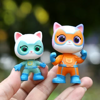 5 ชิ้น/เซ็ต 5-7 ซม.การ์ตูนอะนิเมะ Super Kitties รูป Ginny Bitsy Sparks Buddy แมวขโมยรุ่น Q PVC ตัวเลขการกระทําตุ๊กตาของเล่นเด็กของขวัญ
