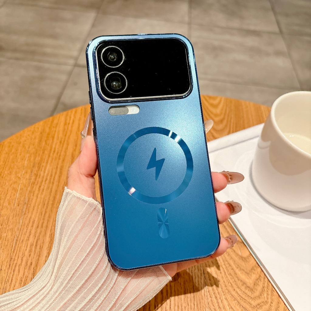 สําหรับ Xiaomi 17 17 Pro Max กรณีไฟฟ้าโลหะป้องกันปกหลังสําหรับ Redmi K90 K90 Pro Max แม่เหล็กชาร์จไร