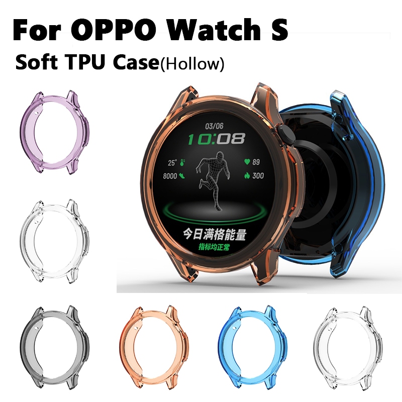 เคสTPUแบบนุ่มสําหรับOPPO Watch SฝาครอบกันกระแทกกันชนHollow ShellสําหรับOppo Watch Sกรณี