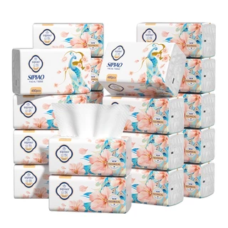 【20 แพ็ค】5ply กระดาษทิชชู่หนานุ่ม Sipiao (1609-20) ห่อละ 480 ชิ้น ขนาด 175 * 175 มม. กระดาษชําระ