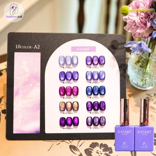 SANMO เซ็ตใหม่ 10 สี สีเจลแคทอายเนื้อซาติน, สีเจลแคทอาย/สีลูกแก้ว สีเจลพื้น เจลแคทอายฟองอากาศ แถมชาร์ทให้คุณโชว์สวยๆ อย่างลงตัว พร้อมส่ง