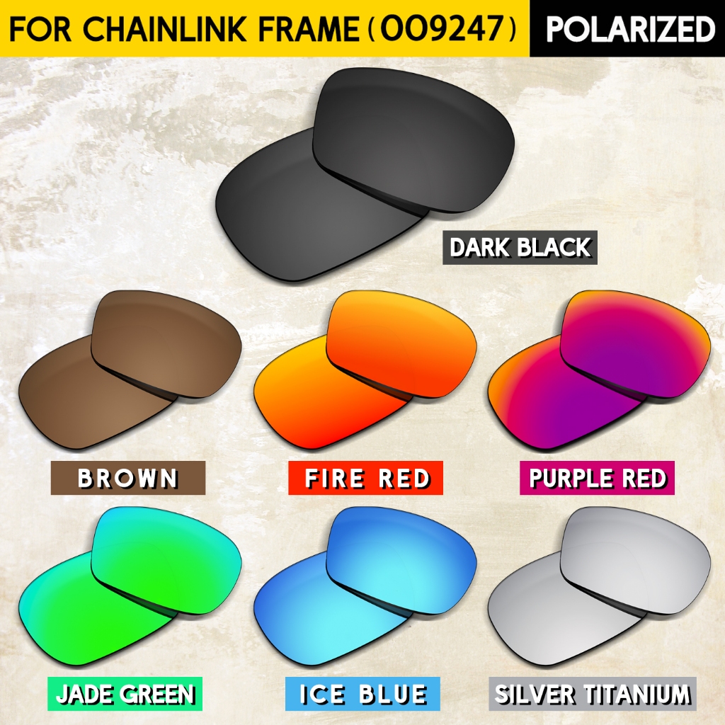 เลนส์ทดแทนสําหรับกรอบแว่นกันแดด Chainlink OO9247 ขนาดเลนส์ 57 มม., ป้องกัน UVA และ UVB 100%