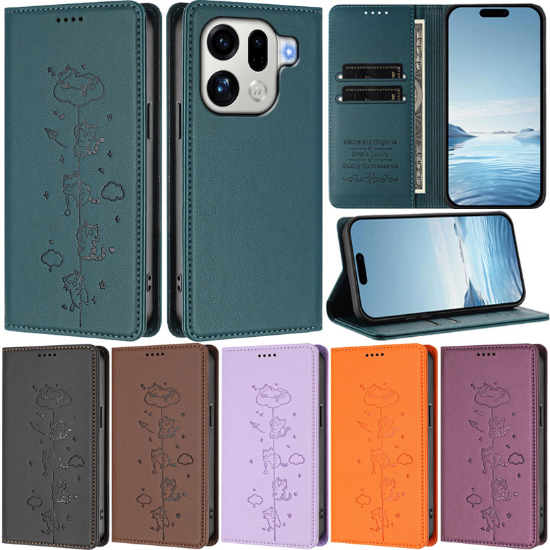 หรูหราปลอกสําหรับOppo A6 Pro 5G A6X A6 GT Reno15 Realme 15Xค้นหาX9 Pro Reno15 Pro Realme C85 Pro 5Gกระเป๋าสตางค์ช่องเสียบการ์ดผิวหนังแม่เหล็กพลิกป้องกันกรณี