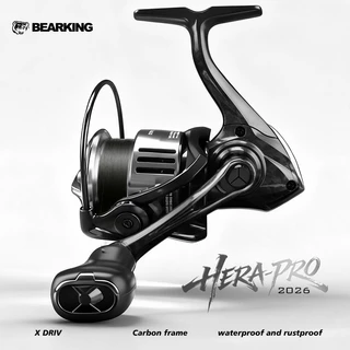 รอกหมุน HERA-PRO อัตราส่วน 5.2:1, 6+1BB, กำลังลากสูงถึง 6KG, ระบบ 3X DRIVE, เลย์ไลน์ช้าและแน่น, ต้านทานเกลือและน้ำจืด