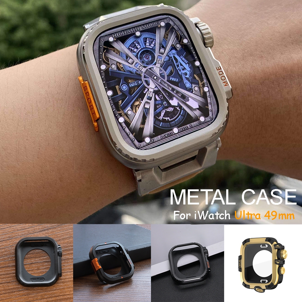 ไทเทเนียมสีกันชนสําหรับ ฉันดู ชุด 11 10 46มิลลิเมตรโลหะป้องกันหน้าจอสําหรับ ฉันดู 9 8 44 45มิลลิเมตรเปลี่ยนอัลตร้า2/3 49มิลลิเมตรปก