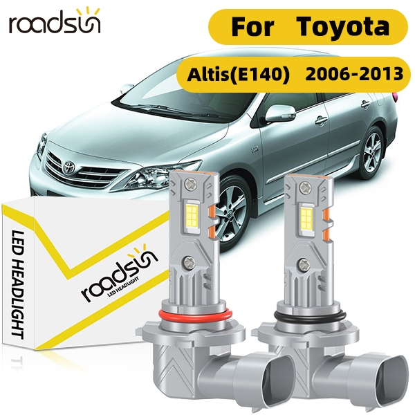 Fit สําหรับ Toyota Altis (E140) 2006-2013 ไฟหน้ารถหลอดไฟ 100W 800% ความสว่าง High Beam Low Beam 6000K 20000LM Plug-N- Play Canbus