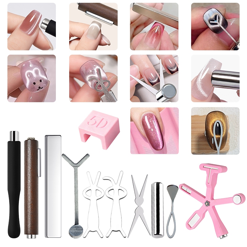 MADDOLL ชุดแม่เหล็ก เครืองมือทำเล็บ ชุดแม่เหล็กแม่เหล็กดูตสีเล็บเจล แมวตา cat eye ทำลายเล็บ แม่เหล็กดูดสีลูกแก้ว พร้อมส่ง