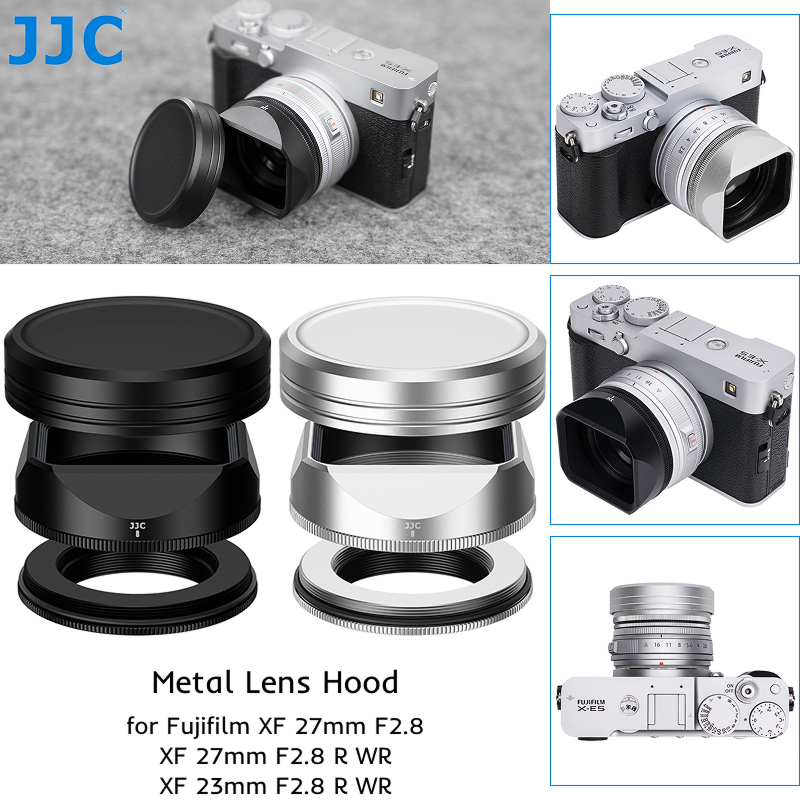 JJC เลนส์สําหรับ Fujifilm Fuji XF 23mm F2.8 R WR & XF 27mm F2.8 R WR & XF 27mm F2.8 เลนส์, เลนส์โลหะ
