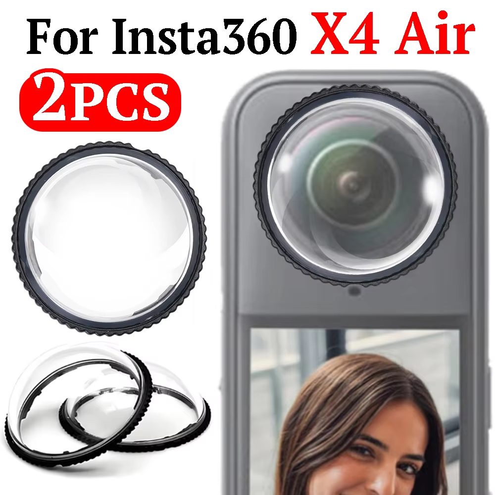 PC เลนส์ Guards Anti-Scratch ป้องกันหน้าจอสําหรับ Insta 360 X4Air X5 เลนส์กล้องฝาครอบไม่แก้วป้องกันฟิล์มสําหรับ