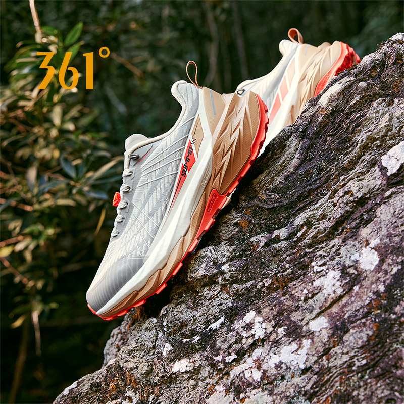 361 Degrees YUSHAN Pro Men Trail Running Shoes รองเท้าวิ่งเทรลสำหรับผู้ชาย ออกแบบมาเพื่อดูดซับแรงกระ