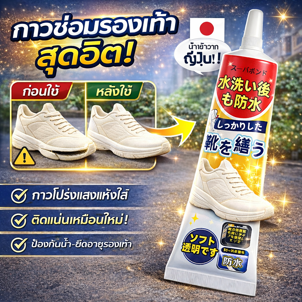👟ยึดติดแน่น ไม่หลุดลอก👟UM กาวติดรองเท้า กาวซ่อมรองเท้า ซ่อมรองเท้า ซื้อ 2 แถม 1 กันน้ำ แข็งแรง รองเท้า กาวซ่อมรองเท้าอเนกประสงค์ กาวยาง กาวยางอเนกประสงค์ เหมาะสมสำหรับรองเท้าประเภทต่างๆ