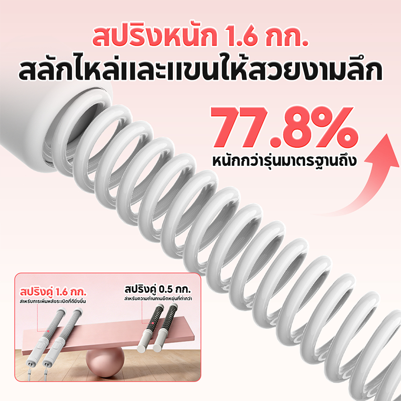 เชือกต่อสู้ไร้สาย รุ่นอัปเกรด TPR เชือกแรงต้าน ฟิตเนส ใช้ออกกำลังกายที่บ้าน ของแท้ จับไม่ลื่น แข็งแรง ฟิตเนส 0.5KG - รูปที่ 2