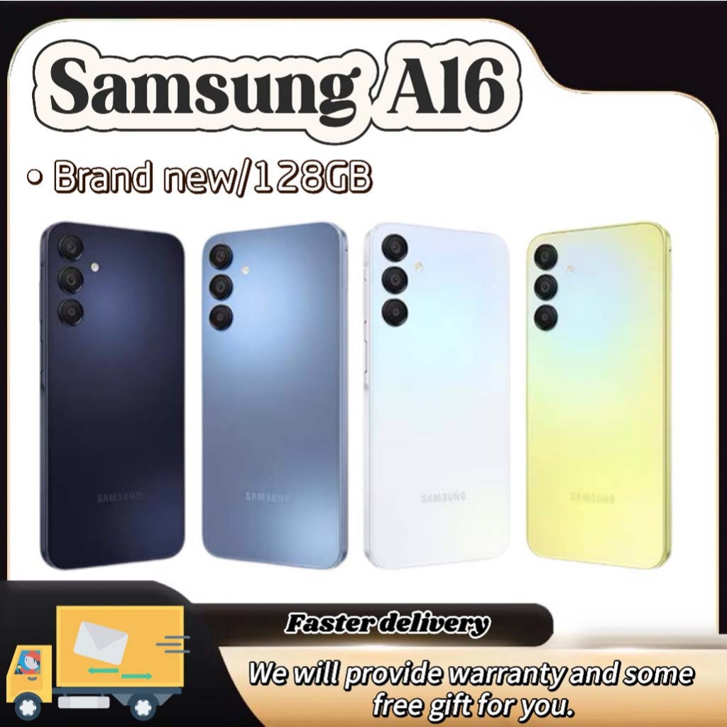 Amsung Galaxy A16 4G/5G โทรศัพท์มือถือ 128GB ต้นฉบับนําเข้าครบชุดปิดผนึกใหม่เอี่ยม