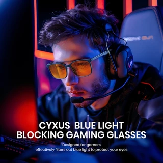 Cyxus แว่นบลูบล็อค แว่นกรองแสงสีฟ้า กรอบสี่เหลี่ยม TR90PCวัสดุ กันแดด UV400 8083