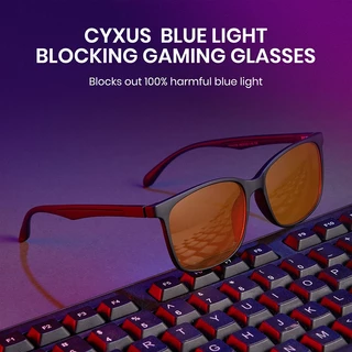 Cyxus แว่นบลูบล็อค แว่นกรองแสงสีฟ้า กรอบสี่เหลี่ยม TR90PCวัสดุ กันแดด UV400 8083
