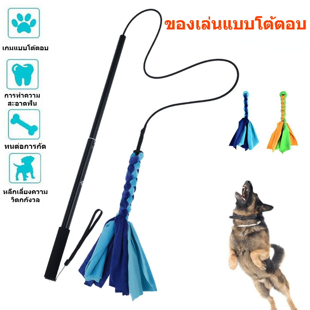 ⚡การจัดส่งในท้องถิ่น⚡สุนัข Lure Pole Stick Interactive Chew ของเล่นสัตว์เลี้ยง Teaser Wand การฝึกอบรมการออกกําลังกาย