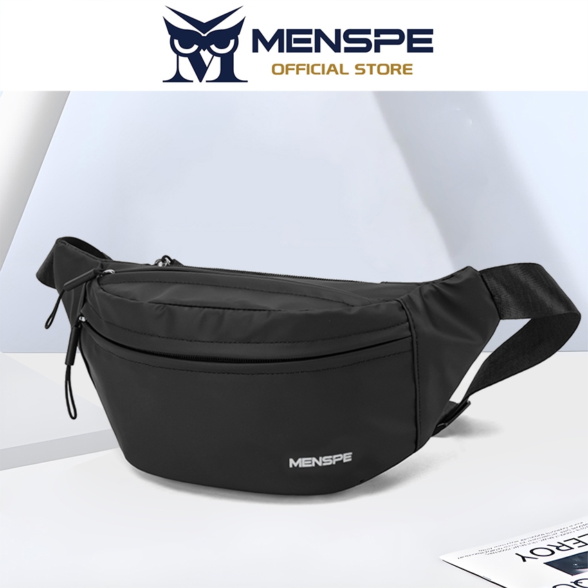MENSPE กระเป๋าคาดเอวผู้ชายกระเป๋าคาดหน้าอกกีฬากระเป๋าสะพายข้างสำหรับทั้งชายและหญิง